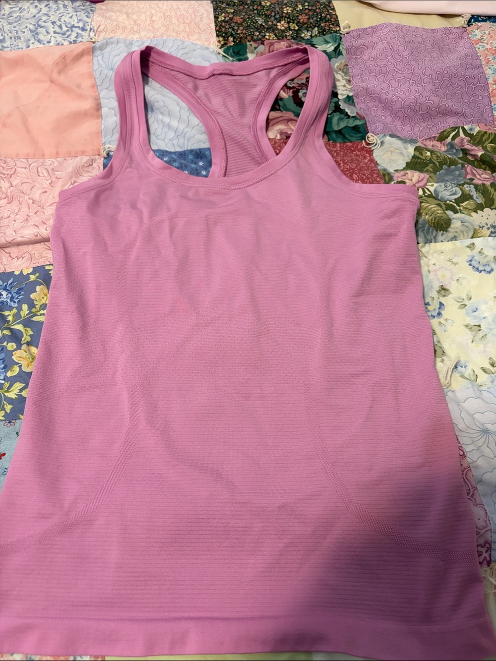 Swiftly hip length Racerback Tank Top - Pink